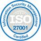 PCI, DSS compliant and ISO 27001 logos